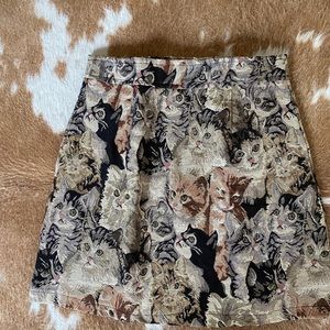 BRAND NEW NEVER WORN RETRO KITTEN SKIRT